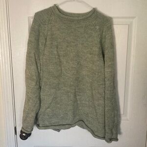 Elegant Sage Green Alpaca Sweater